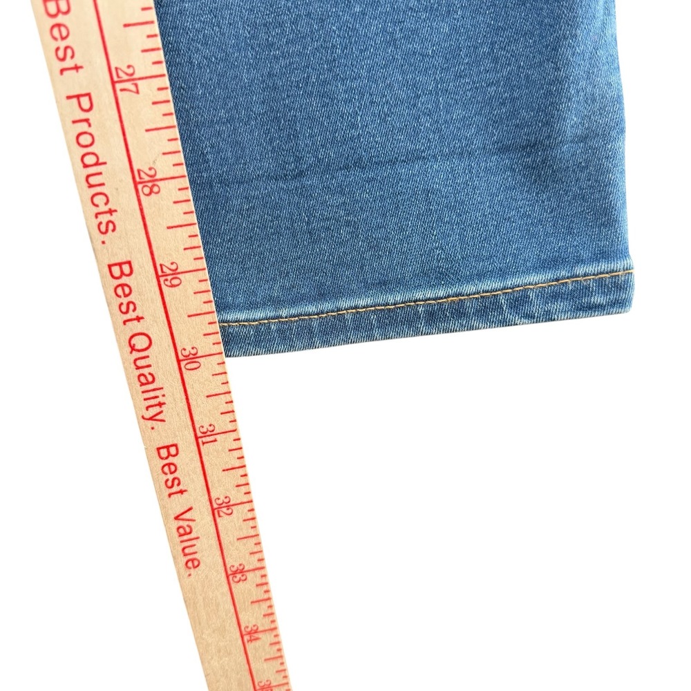 Spanx 5-Pocket Boyfriend Jeans Womens 29 Blue Medium Wash Straight Leg FD8115 - Picture 4 of 8